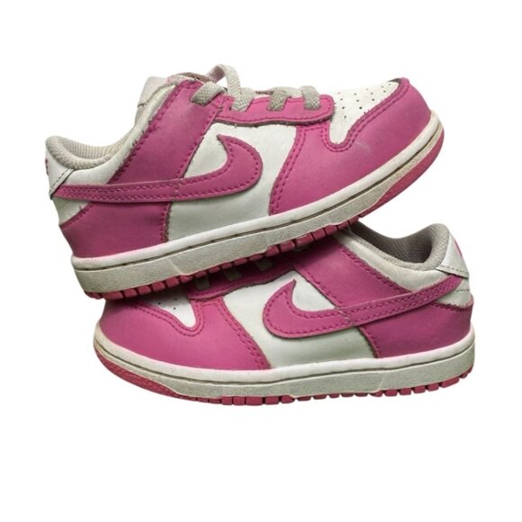 Nike Dunk Low TD Baby Fuchsia Pink Athletic Shoes Size 9C FB9107 102 - Picture 2 of 8
